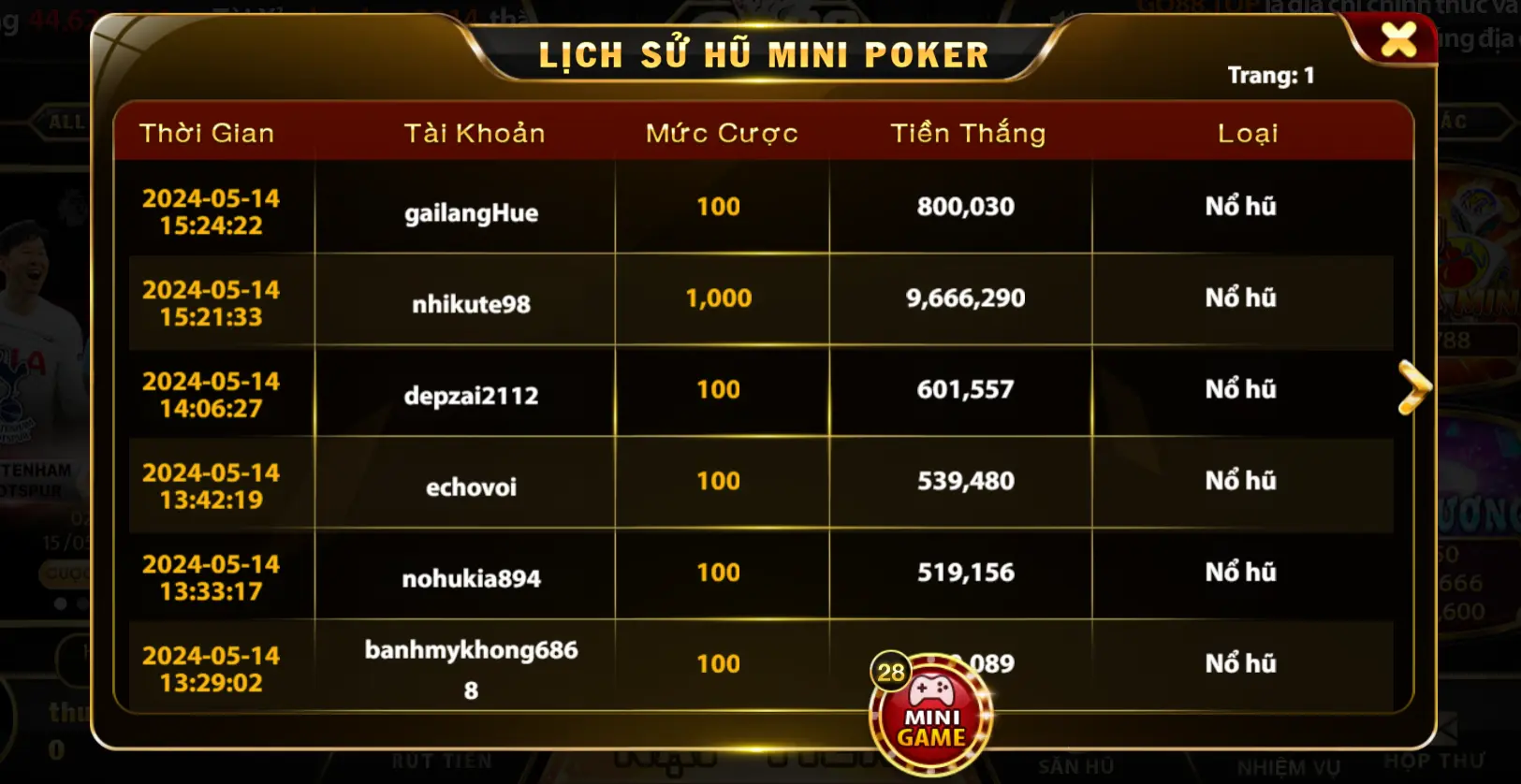 Ưu đãi lớn khi chơi mini poker Go 88